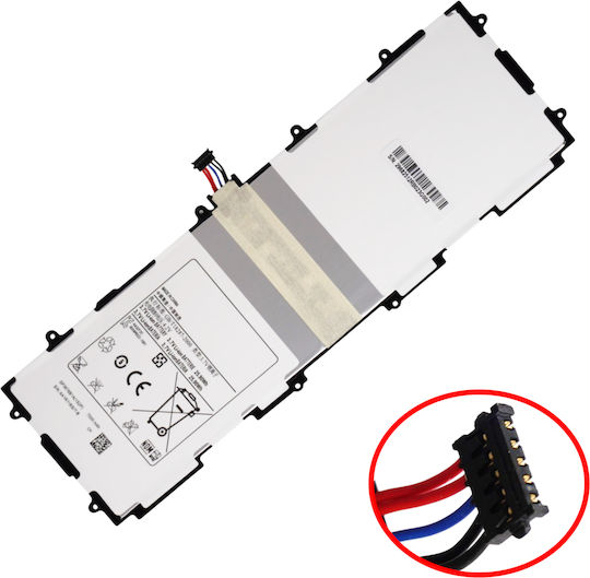 Съвместима Батерия за Samsung Galaxy Tab 2 10.1 Gt-n8000 Gt-n8010 Gt-n8013 Gt-n8020 Gt-p5100 Gt-p5110 Gt-p7500 Gt-p7510 Sch-i905 с 7000mAh