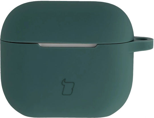 Bizon Husă din Silicon cu Cârlig de Culoare Verde pentru Apple AirPods 3