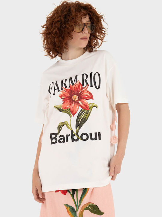 Barbour Дамска Тениска Флорален Екрю