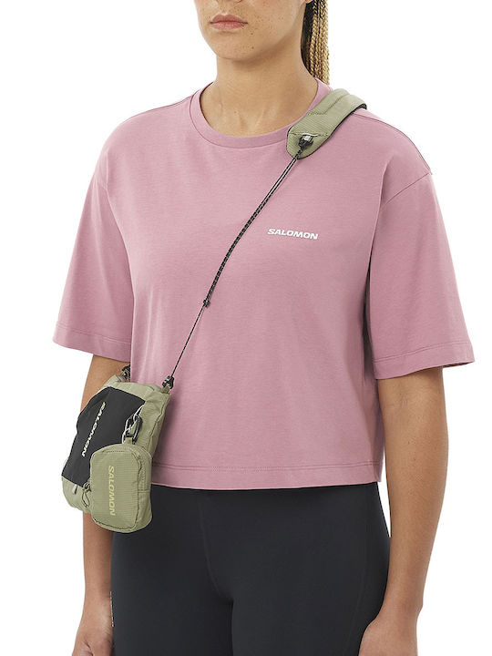 Γυναικείο Αθλητικό Crop T-shirt Fast Drying Μωβ