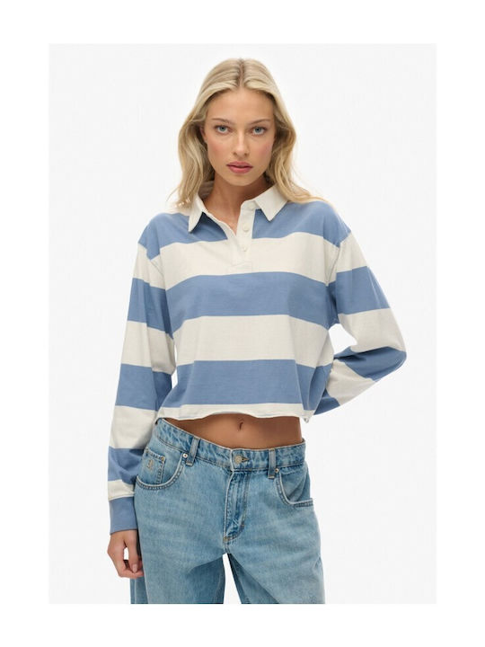 Superdry D1 Ovin Women's Crop Top Cotton Long S...
