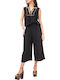 Pantaloni Dama Capri Crep Negru