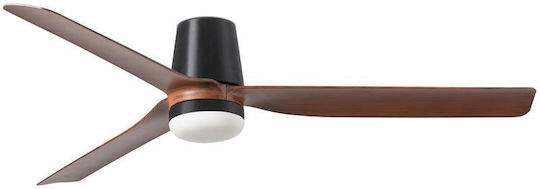 Faro Barcelona Punt Tub M SWT Ceiling Fan 132cm with Light Black/Walnut
