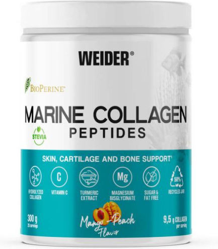 Weider Marine Collagen Peptides με Βιταμίνη C 300gr Μάνγκο Ροδάκινο