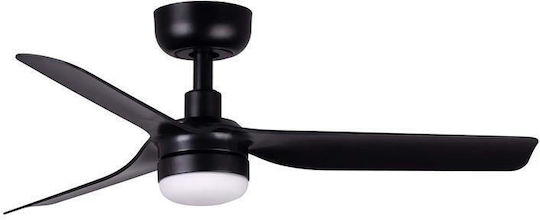 Faro Barcelona Mini Punt S SWT Ventilator De Tavan 90cm Cu Lentile De Mărire Negru