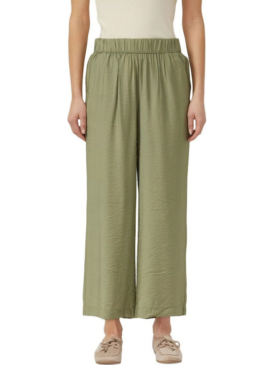Women's Fabric Trousers Olive