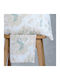 24home.gr Casual Set Double Bed Sheets With Rubber Hugger 160x200+32cm Aqua 4 Pieces