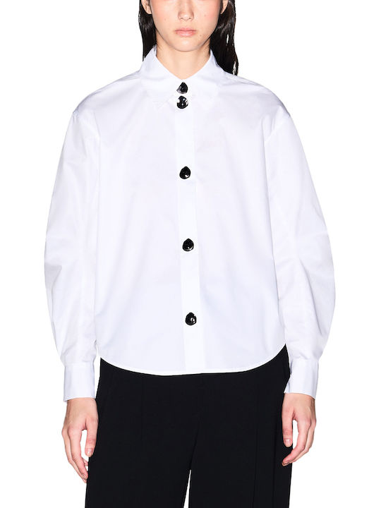 Armani Exchange Long Sleeve Women's Shirt White