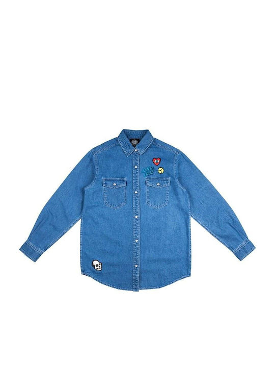 Μακρυμάνικο Γυναικείο Τζιν Πουκάμισο Denim