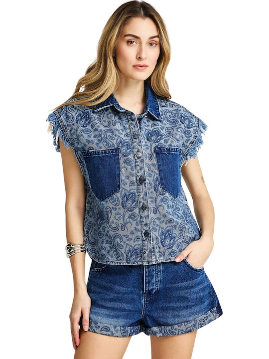 Women's Jean Jacket Mid Blue