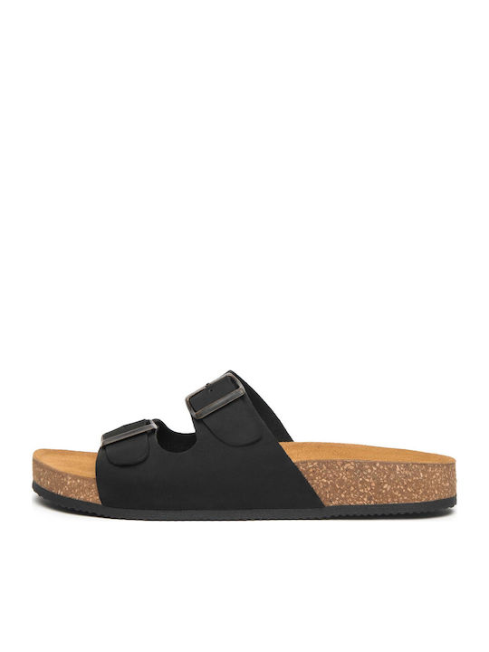Leather Men's Sandals In Black Colour