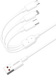 Kakusiga USB към Type-C / Lightning / micro USB Кабел 1.2м KSC-1021