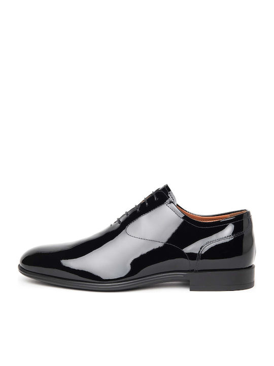Herrenschuhe aus Lackleder Schwarz