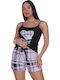 Comfort Summer Babydoll Black Heart