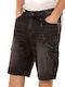 Herren Denim Shorts Schwarz IUD038