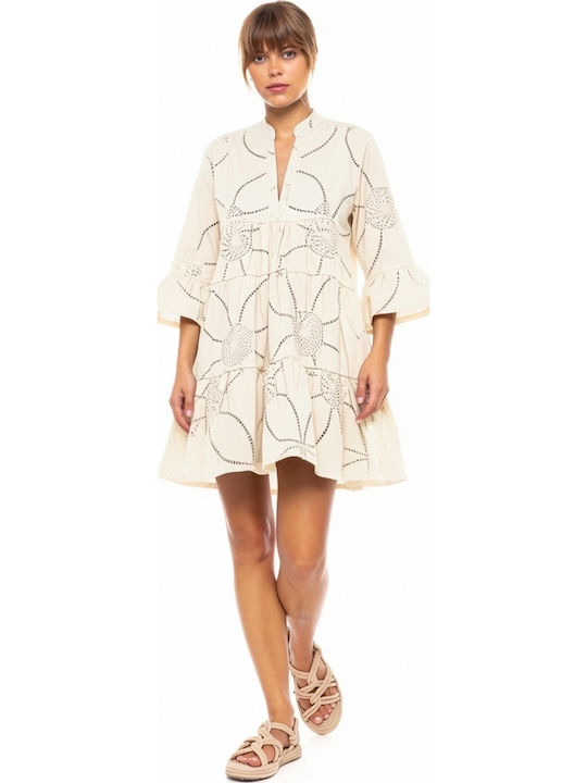 Pink Label Damenkaftan Fürs Meer Off-White