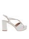 Leather Sandals with Strass White