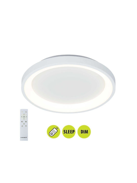 Πλαφονιέρα Οροφής Alexa-c Led 60w Cct 3290lm 230v Dim Φ40 Λευκο 5251