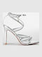 Women's Sandals with Strass Silver