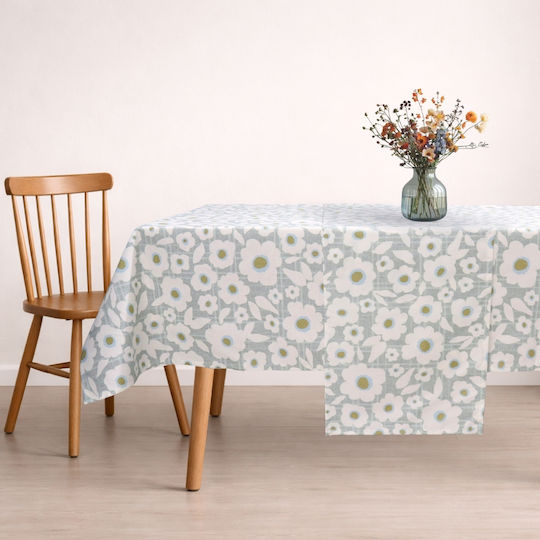 Dimeco Τραπεζομάντηλο Diana Blue 140x300εκ.