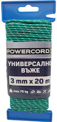Universal Seil Powercord 3 Mm 20 M Grüne