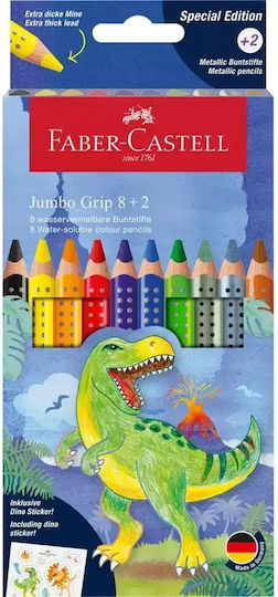 Jumbo Grip Dinosaur Buntstifte 8er Pack Faber-Castell