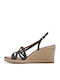 Fabric Women's Espadrilles In Black Colour