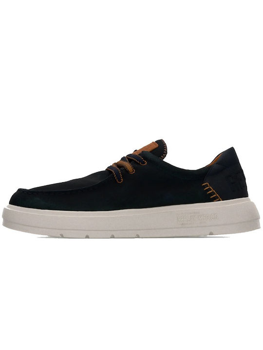 Replay Alcyon Suede Men's Moccasins in Blue Colour