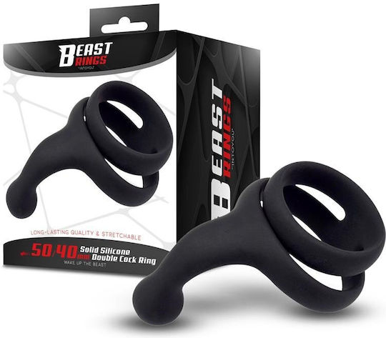 Double Penis Ring Solid Silicone 50/40 Mm