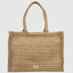 Verde Wicker Beach Bag Beige Verde Wicker Beach Bag Beige