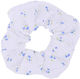 Celestino Women's Hair Scrunchie With Metallic Details White