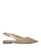 Pantofi Balerini Pentru Femei Slingback Cu Curea În Culoare Aurie
