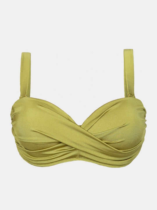 Rock Club Strapless Bikinioberteil Olive