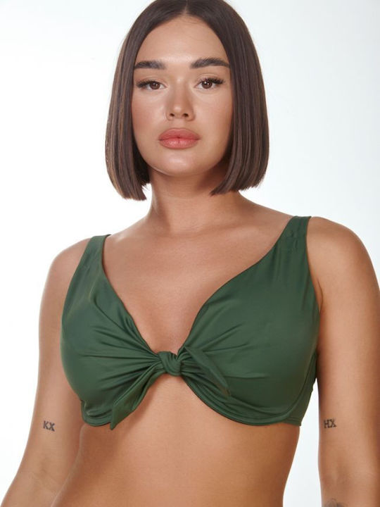 Bluepoint Bluepoint Bikini Top D Cup Green