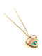 Amalfi Accessories Necklace Eye Made Of Pink Gold Plated Steel Pink
