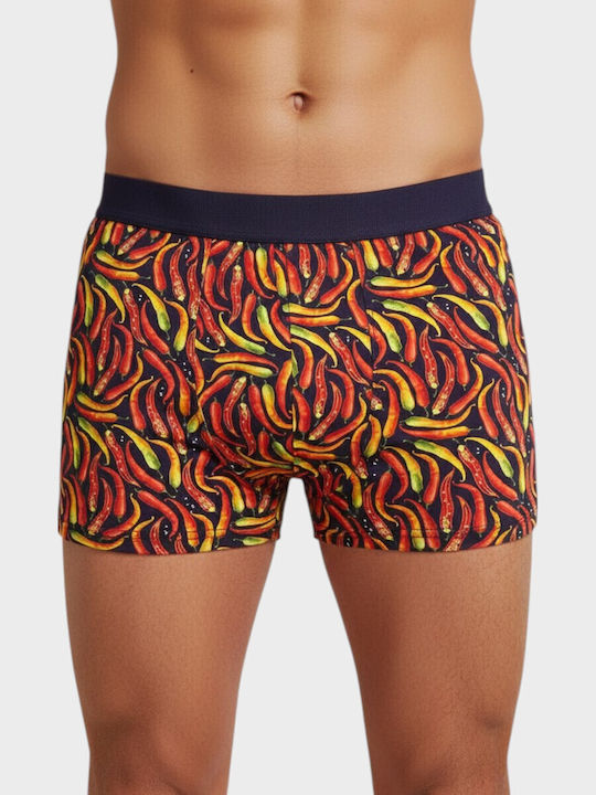 Herren Boxershorts Lila mit Mustern