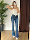 High Rise Women's Flared Jean Pants in Slim Fit