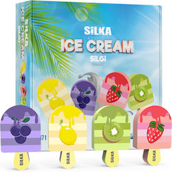 Silka Box Pencil Erasers No Residue 36pcs/box Silka Ice Cream-design Ice Cream Fruit