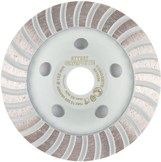 Graphite Diamond Grinding Disc Turbo 125 X 22.2 Mm Dry Use