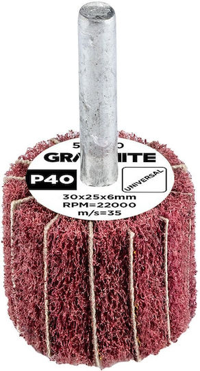 Graphite Flap Disc Abrasive Nonwoven Shank 30 X 25 X 6 Mm P40