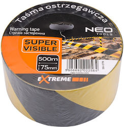 Neo Tools Markierungsband 75mmx500m Gelb-Schwarz