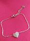 Amalfi Accessories Damen Armband mit Herz-Design aus Stahl