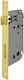 AGB Einbauschloss Silber 50x90x22x23 8mm Quadratisch WC