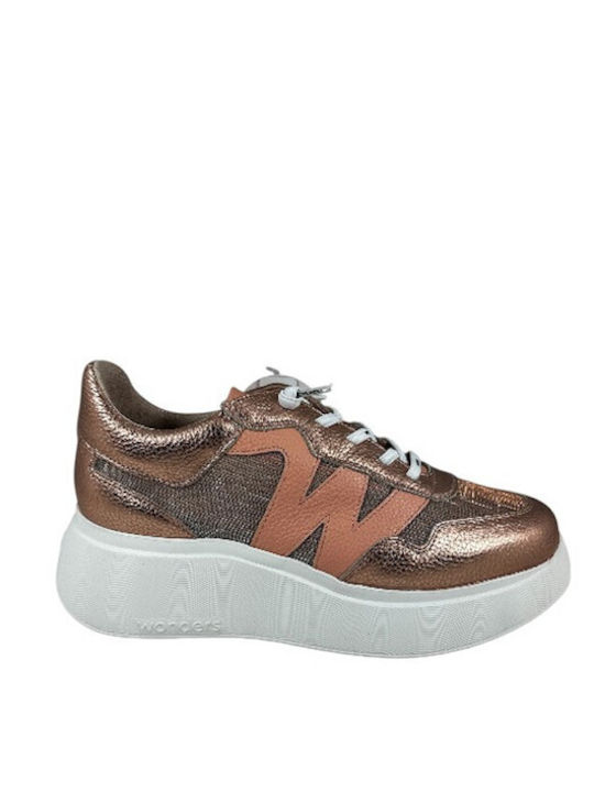 Wonders Γυναικεία Sneakers Χρυσά