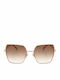 Blumarine Women’s Sunglasses With Gold Frame And Brown Lens SBM215S 8FCK