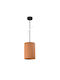 Inlight Pendant Ceiling Light Orange with E27 Socket 22x22x15cm