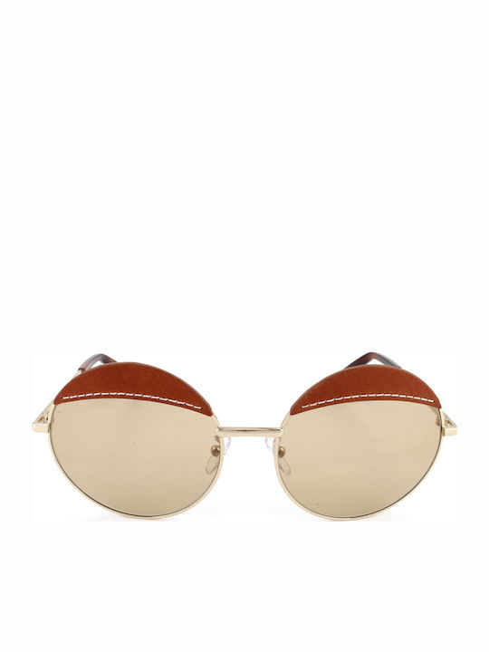 Loewe Women's Sunglasses with Gold Frame and Gold Lens