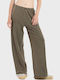 Damen Stoffhose in Lose Passform Taupe