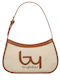 Fabric Women's Shoulder Handbag White