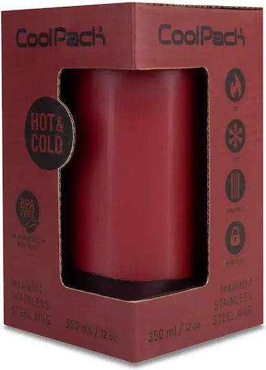 Patio Pahar Termos Oțel Inoxidabil 350ml Burgundy